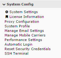 System Config